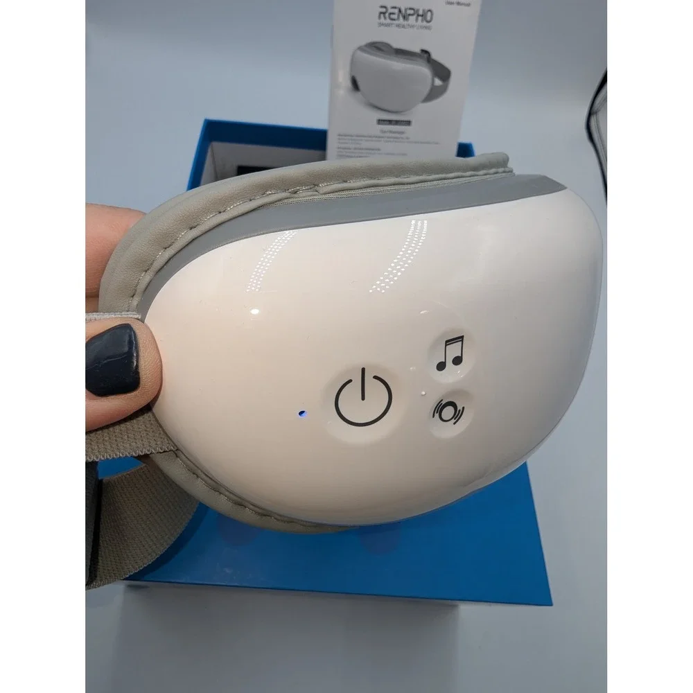 RENPHO Eye Massager White RF-EM001 Heat Vibration Music OS